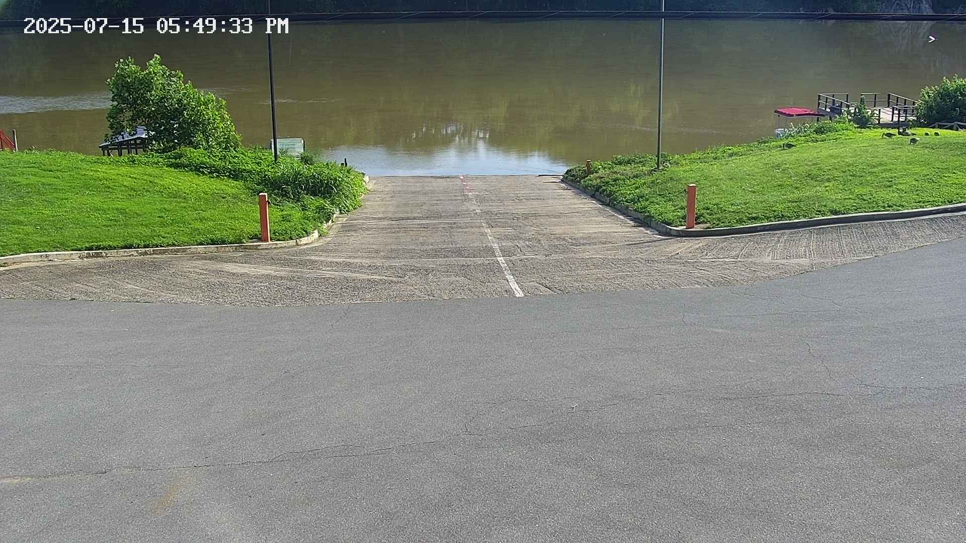 A view of the Potomac River looking out over the Potomac Fish and Game Club boat ramp
